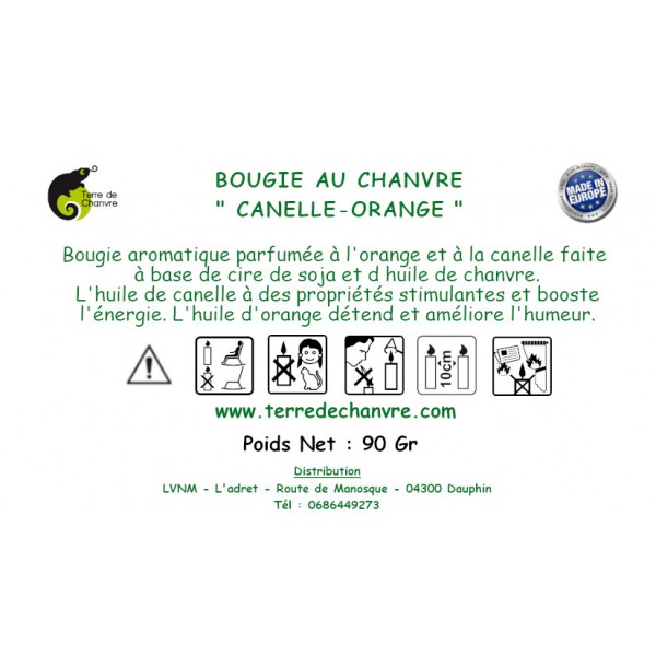 Bougie aromatique cannelle orange