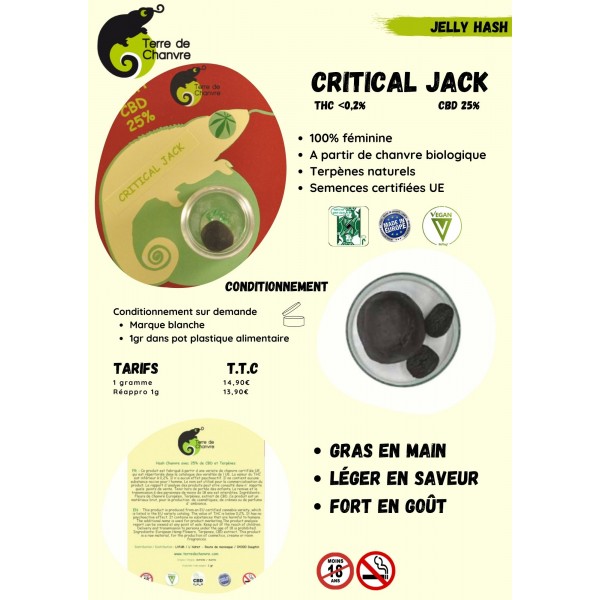 Jelly Hash 25% CBD Critical Jack