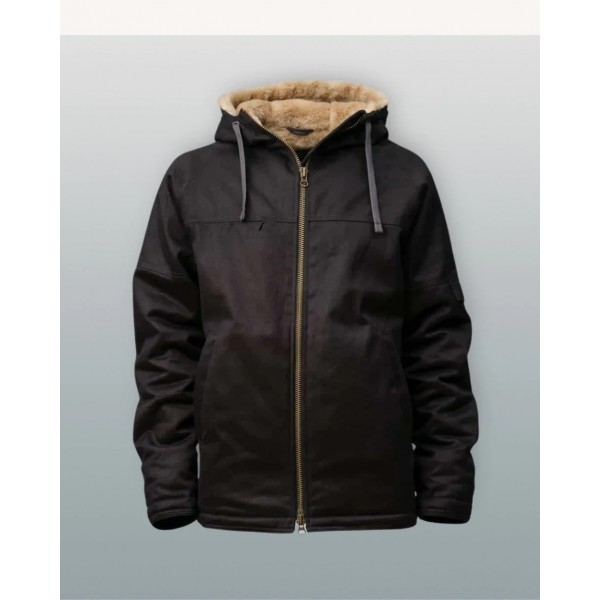 VEGAN PARKA CLASSIC BLACK HOODLAMB MAN