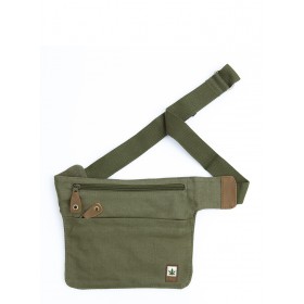 sac ceinture, banane plate, pour voyage en chanvre et coton bio