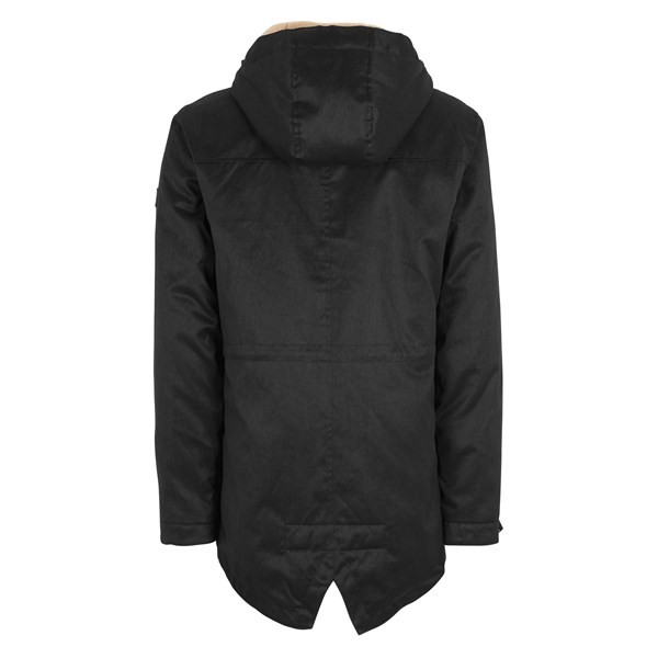 VEGAN PARKA LONG BLACK LIGHT MAN