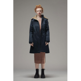 VEGAN PARKA LONG HOODLAMB MIDNITE BLUE