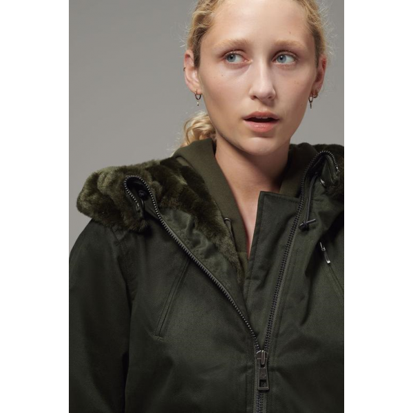 VEGAN PARKA HOODLAMB GREEN