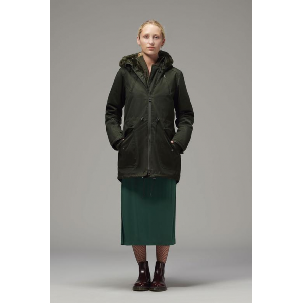 VEGAN PARKA HOODLAMB GREEN