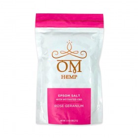 Rose and Geranium Bath Salts Enriched with CBD